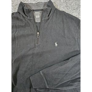 Polo Ralph Lauren Performance 1/4 Zip Long Sleeve Sweater Black Men's Large‎